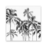 Shop Island Coconut Palms (Square) Photo Canvas Art Print-Black, Boho, Photography, Photography Canvas Prints, Square, Tropical, View All, White-framed wall decor artwork