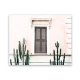 Shop Cactus Villa I Photo Art Print-Boho, Green, Landscape, Moroccan Days, Photography, Pink, Tropical, View All-framed poster wall decor artwork
