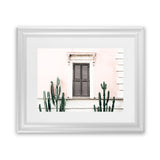 Shop Cactus Villa I Photo Art Print-Boho, Green, Landscape, Moroccan Days, Photography, Pink, Tropical, View All-framed poster wall decor artwork