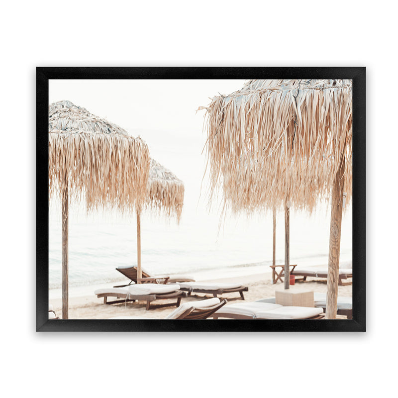 Shop Palm Parasols Photo Art Print-Amalfi Coast Italy, Brown, Coastal, Greece, Landscape, Photography, Tropical, View All-framed poster wall decor artwork