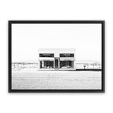 Shop Marfa Desert II Photo Canvas Art Print-Black, Coastal, Greece, Hamptons, Horizontal, Landscape, Photography, Photography Canvas Prints, Rectangle, View All, White-framed wall decor artwork