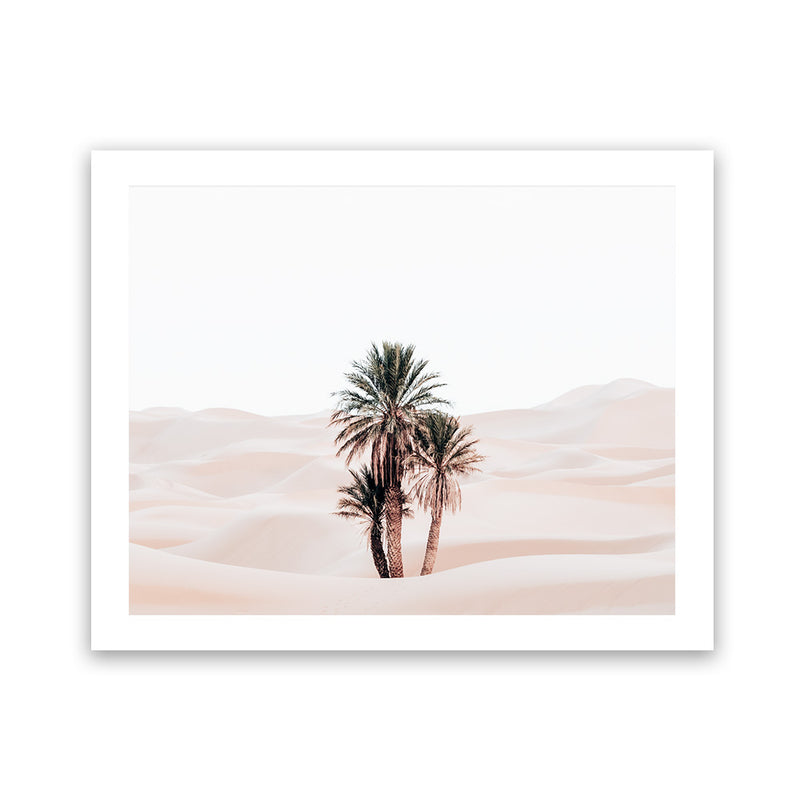 Shop Desert Palms I Photo Art Print-Horizontal, Landscape, Moroccan Days, Neutrals, Photography, Pink, Rectangle, Tropical, View All-framed poster wall decor artwork