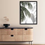 Shop Tropical Palm Villa Photo Canvas Art Print-Coastal, Green, Hamptons, Moroccan Days, Photography, Photography Canvas Prints, Portrait, Tropical, View All, White-framed wall decor artwork