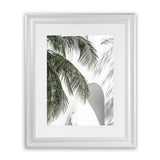 Shop Tropical Palm Villa Photo Art Print-Coastal, Greece, Green, Hamptons, Moroccan Days, Photography, Portrait, Tropical, View All, White-framed poster wall decor artwork