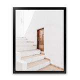Shop Villa Steps Photo Art Print-Boho, Greece, Moroccan Days, Neutrals, Photography, Portrait, View All, White-framed poster wall decor artwork