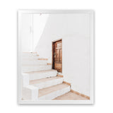 Shop Villa Steps Photo Art Print-Boho, Greece, Moroccan Days, Neutrals, Photography, Portrait, View All, White-framed poster wall decor artwork