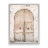 Shop Old Wooden Doorway Photo Canvas Art Print-Boho, Brown, Greece, Moroccan Days, Neutrals, Photography, Photography Canvas Prints, Portrait, View All-framed wall decor artwork