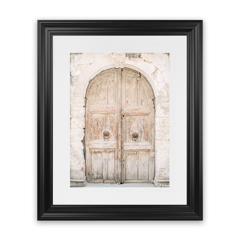Shop Old Wooden Doorway Photo Art Print-Boho, Brown, Greece, Moroccan Days, Neutrals, Photography, Portrait, View All-framed poster wall decor artwork