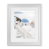 Shop Stairway to Heaven Photo Art Print-Blue, Coastal, Greece, Photography, Portrait, View All, White-framed poster wall decor artwork