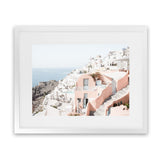 Shop Santorini Pink House I Photo Art Print-Coastal, Greece, Landscape, Neutrals, Photography, Pink, View All-framed poster wall decor artwork