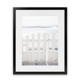 Shop Santorini Gate Photo Art Print-Coastal, Greece, Photography, Portrait, View All, White-framed poster wall decor artwork