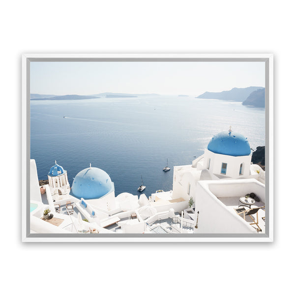 Shop Aegean Vista I Photo Canvas Art Print-Blue, Coastal, Greece, Landscape, Photography, Photography Canvas Prints, View All-framed wall decor artwork