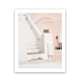 Shop Oia Pink Villa III Photo Art Print-Greece, Photography, Pink, Portrait, View All-framed poster wall decor artwork