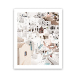 Shop Oia Panorama I Photo Art Print-Greece, Neutrals, Photography, Portrait, View All, White-framed poster wall decor artwork