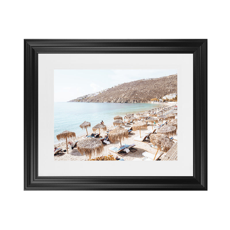 Shop Mykonos Beach I Photo Art Print-Brown, Coastal, Greece, Horizontal, Landscape, Neutrals, Photography, Rectangle, View All-framed poster wall decor artwork
