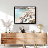 Shop Mykonos Beach II Photo Art Print-Brown, Coastal, Greece, Horizontal, Landscape, Neutrals, Photography, Rectangle, View All-framed poster wall decor artwork