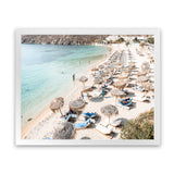 Shop Mykonos Beach II Photo Art Print-Brown, Coastal, Greece, Horizontal, Landscape, Neutrals, Photography, Rectangle, View All-framed poster wall decor artwork