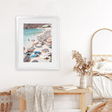Shop Mykonos Beach III Photo Art Print-Brown, Coastal, Greece, Neutrals, Photography, Portrait, Rectangle, View All-framed poster wall decor artwork