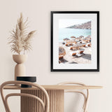 Shop Mykonos Beach IV Photo Art Print-Boho, Brown, Coastal, Greece, Neutrals, Photography, Portrait, Rectangle, View All-framed poster wall decor artwork