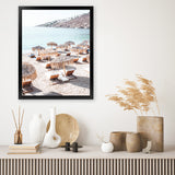 Shop Mykonos Beach IV Photo Art Print-Boho, Brown, Coastal, Greece, Neutrals, Photography, Portrait, Rectangle, View All-framed poster wall decor artwork