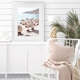 Shop Mykonos Beach IV Photo Art Print-Boho, Brown, Coastal, Greece, Neutrals, Photography, Portrait, Rectangle, View All-framed poster wall decor artwork