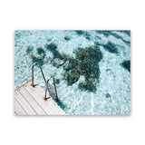 Shop Sea Pool Photo Canvas Art Print-Blue, Coastal, Green, Horizontal, Landscape, Photography, Photography Canvas Prints, Rectangle, View All-framed wall decor artwork