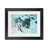Shop Sea Pool Photo Art Print-Blue, Coastal, Green, Horizontal, Photography, Rectangle, View All-framed poster wall decor artwork