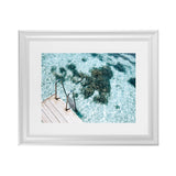Shop Sea Pool Photo Art Print-Blue, Coastal, Green, Horizontal, Photography, Rectangle, View All-framed poster wall decor artwork