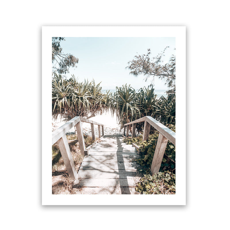 Shop Byron Bay Stairs Photo Art Print-Coastal, Green, Photography, Portrait, Rectangle, Tropical, View All-framed poster wall decor artwork