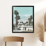 Shop Palm Springs Art Print-Blue, Boho, Botanicals, Coastal, Green, Portrait, Tropical, View All-framed painted poster wall decor artwork