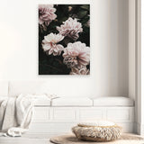 Shop Oriental Garden Canvas Art Print-Black, Botanicals, Florals, Green, Hamptons, Pink, Portrait, View All-framed wall decor artwork