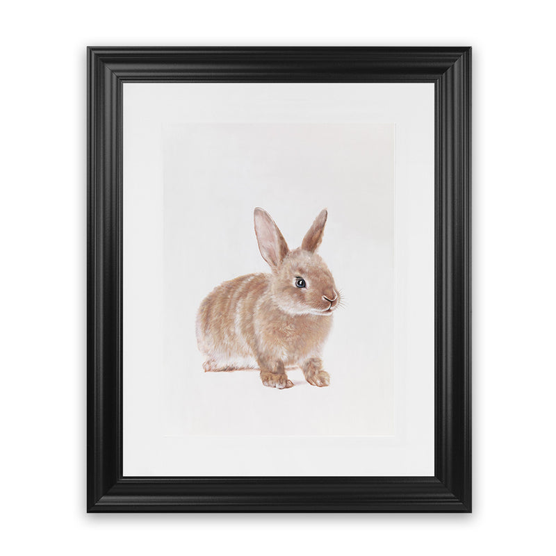 Shop Baby Rabbit Art Print-Animals, Baby Nursery, Brown, Neutrals, Photography, Portrait, View All-framed painted poster wall decor artwork