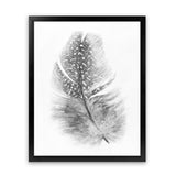 Shop Feather Art Print-Birds, Grey, Portrait, Rectangle, Scandinavian, View All, White-framed painted poster wall decor artwork