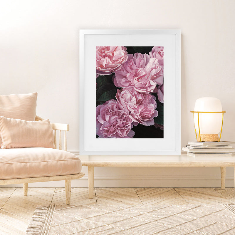 Shop Beautiful Blooms II Art Print-Botanicals, Florals, Pink, Portrait, Rectangle, View All-framed painted poster wall decor artwork