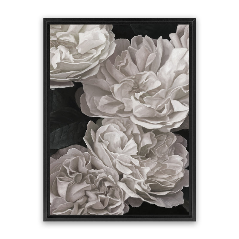 Shop Beautiful Blooms III Canvas Art Print-Botanicals, Florals, Portrait, Rectangle, View All, White-framed wall decor artwork
