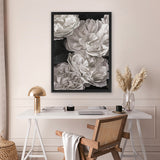 Shop Beautiful Blooms III Canvas Art Print-Botanicals, Florals, Portrait, Rectangle, View All, White-framed wall decor artwork