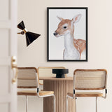 Shop Baby Deer II Canvas Art Print-Animals, Brown, Portrait, View All-framed wall decor artwork