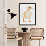 Shop Baby Duckling Canvas Art Print-Animals, Baby Nursery, Birds, Portrait, Rectangle, View All, Yellow-framed wall decor artwork