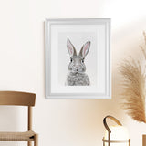 Shop Baby Rabbit III Art Print-Animals, Baby Nursery, Grey, Portrait, View All-framed painted poster wall decor artwork