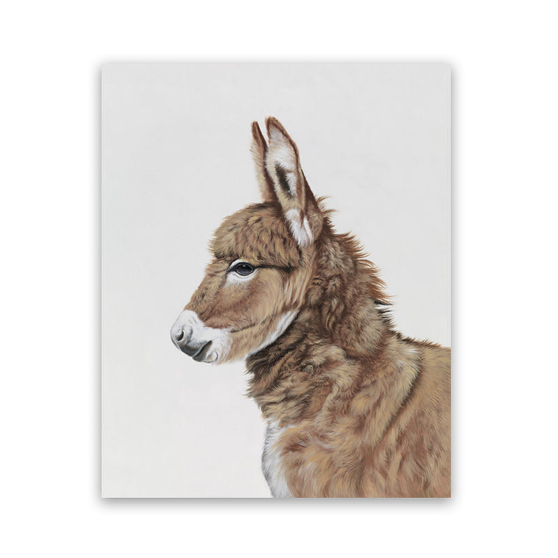 Shop Baby Donkey Art Print-Animals, Brown, Portrait, View All-framed painted poster wall decor artwork