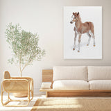 Shop Baby Foal Canvas Art Print-Animals, Baby Nursery, Brown, Photography, Photography Canvas Prints, Portrait, View All-framed wall decor artwork