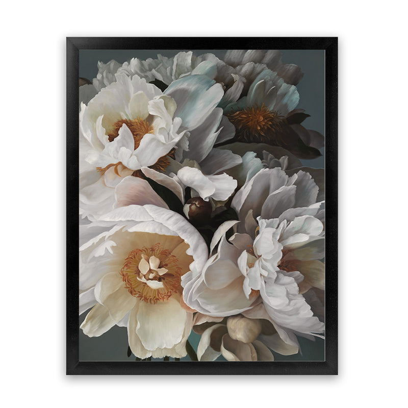 Shop Spring Bouquet Art Print-Botanicals, Florals, Grey, Portrait, Rectangle, View All, White-framed painted poster wall decor artwork