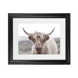 Shop Highland Cow II Photo Art Print-Animals, Grey, Horizontal, Landscape, Neutrals, Photography, Rectangle, View All-framed poster wall decor artwork