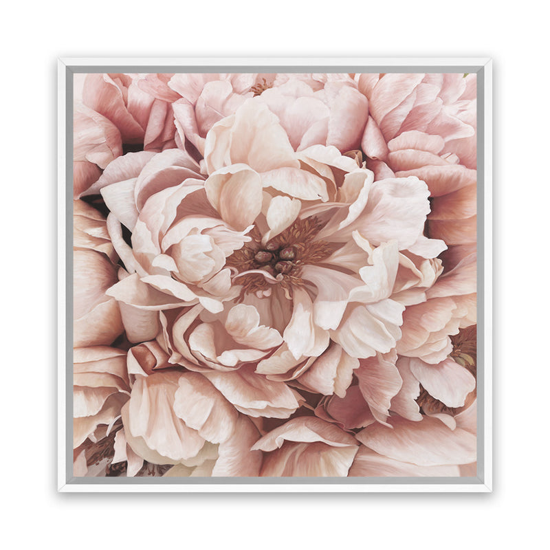 Shop Pink Petals I (Square) Canvas Art Print-Botanicals, Florals, Hamptons, Pink, Square, View All-framed wall decor artwork