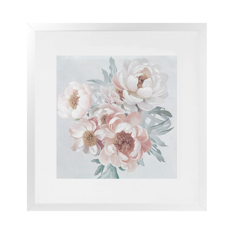 Shop Pastel Bouquet (Square) Art Print-Botanicals, Florals, Hamptons, Pink, Square, View All-framed painted poster wall decor artwork