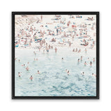 Shop Summer Scene (Square) Canvas Art Print-Blue, Coastal, Neutrals, People, Square, View All-framed wall decor artwork