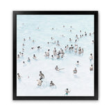 Shop Swimmers (Square) Art Print-Coastal, People, Square, View All, White-framed painted poster wall decor artwork