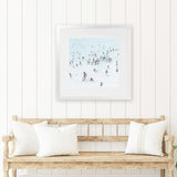 Shop Swimmers (Square) Art Print-Coastal, People, Square, View All, White-framed painted poster wall decor artwork