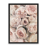 Shop Vintage Peonies I Canvas Art Print-Botanicals, Florals, Pink, Portrait, Rectangle, View All-framed wall decor artwork