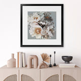 Shop Spring Bouquet II (Square) Art Print-Botanicals, Florals, Grey, Hamptons, Square, View All, White-framed painted poster wall decor artwork